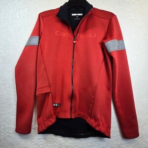 Castelli Cycling Jacket Womens Large Thumb Hole Running Biking Jogging Wind READ